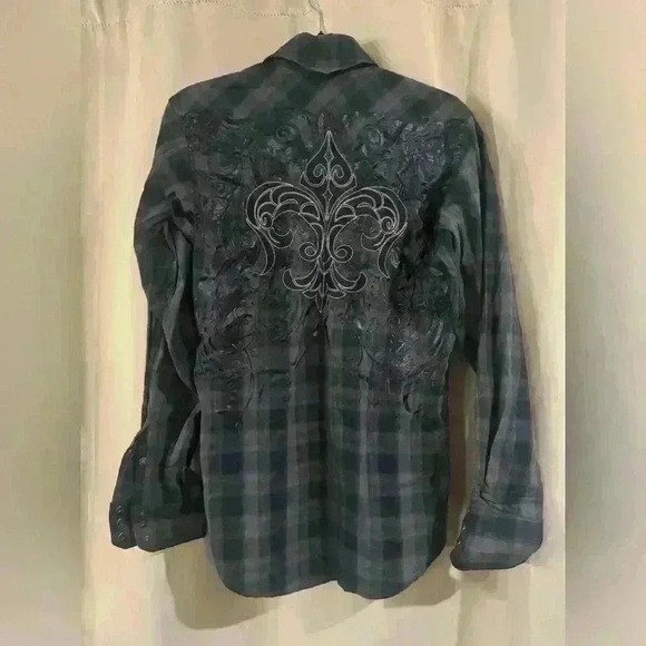 Men’s Gray Panhandle Button Down - Picture 2 of 7